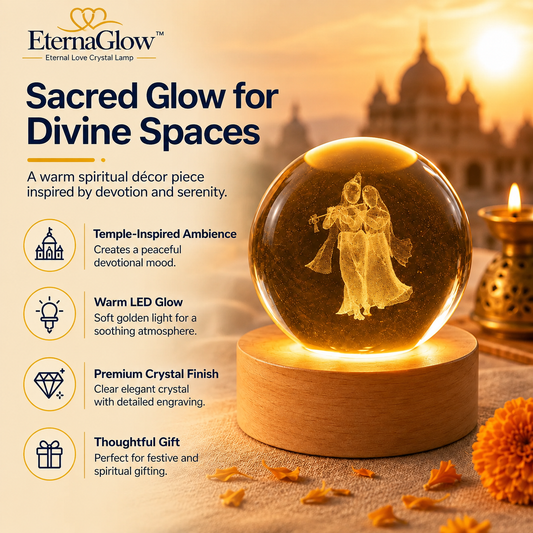 PremJyoti™ – Radha Krishna Crystal Lamp