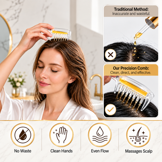 ScalpGlow™ Precision Hair Oil Applicator Comb