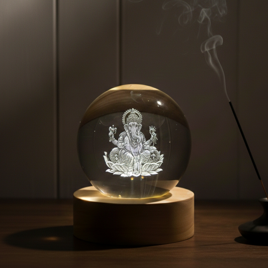 DivineGlow™ Crystal Ganesha Meditation Lamp