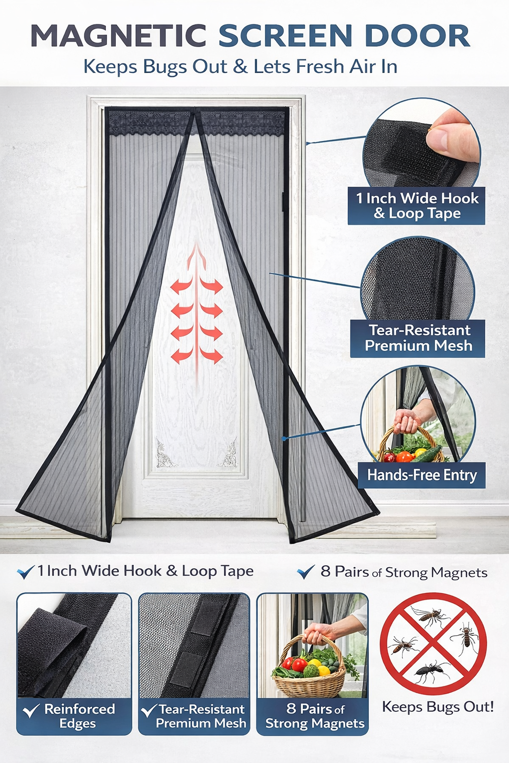 MAGNETIC MOSQUITO PROTECTION DOOR SCREEN™